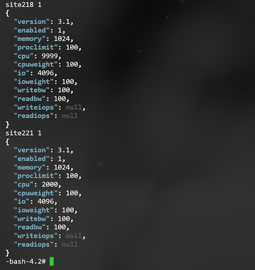 jq output